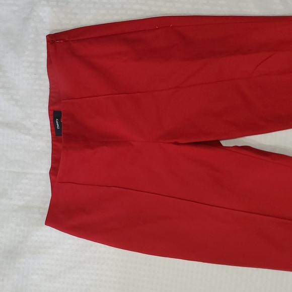 Theory Alettah approach red stretch pullon women's crop pants size 2 - Picture 2 of 12